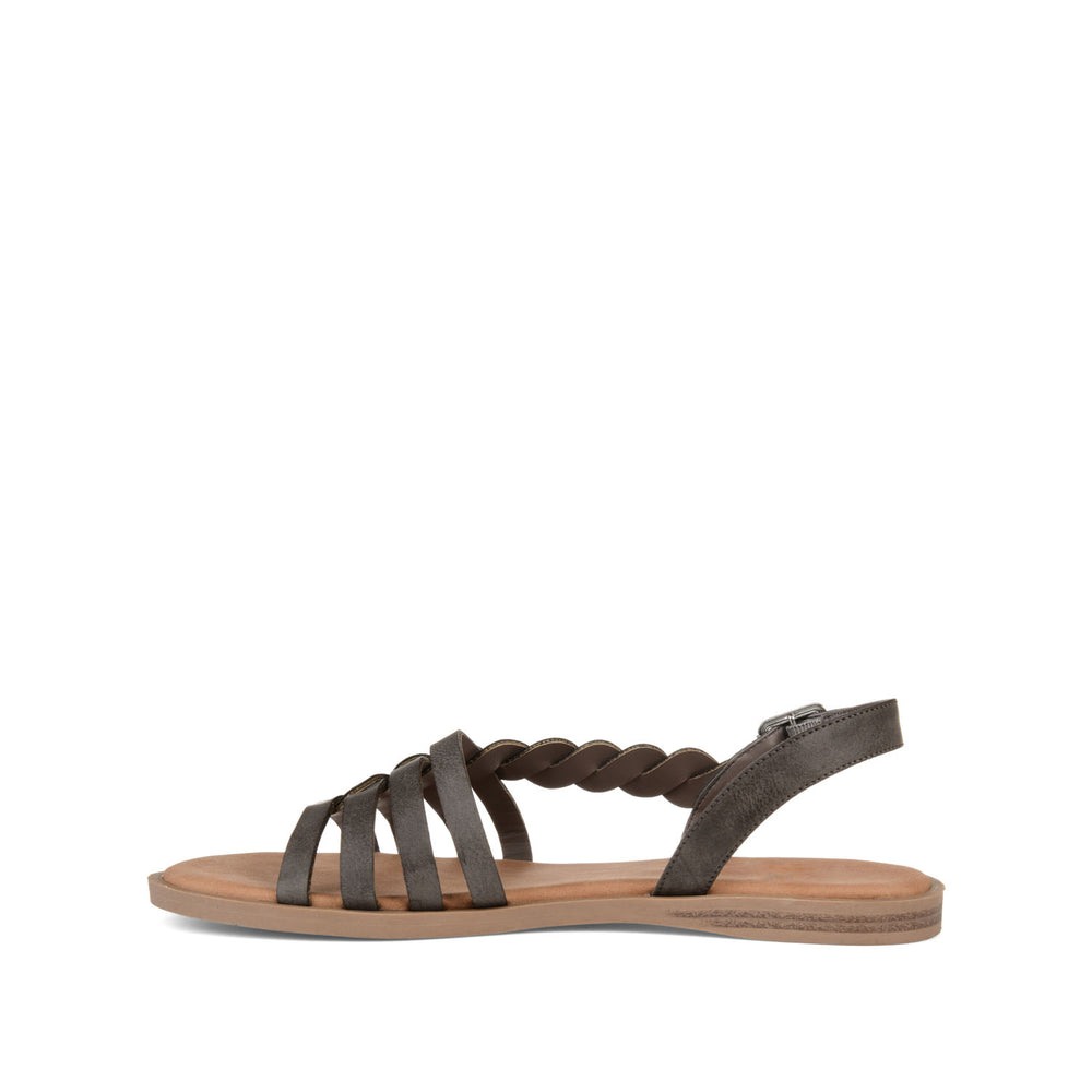 SOLAY MULTI STRAP SANDALS IN FAUX LEATHER