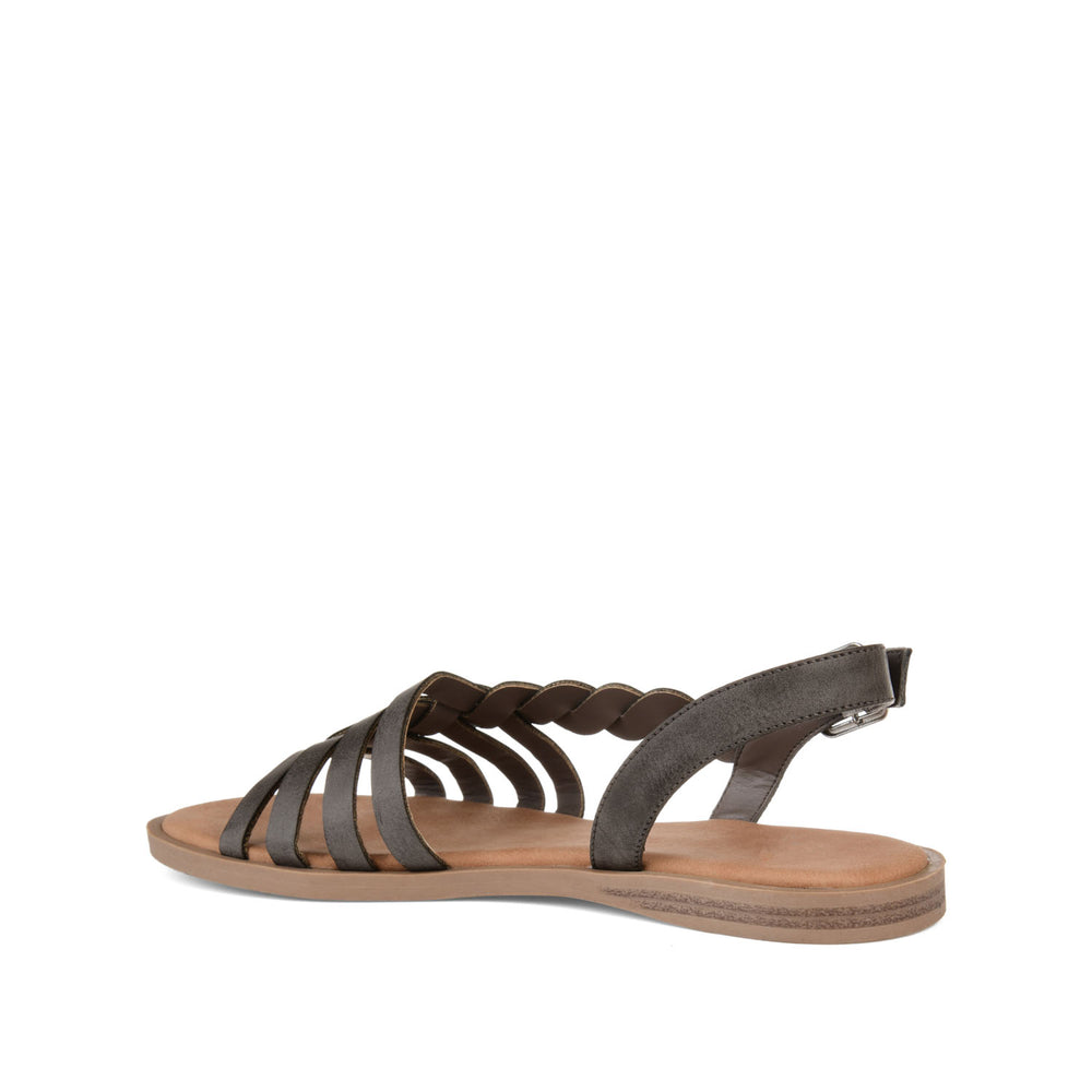 SOLAY MULTI STRAP SANDALS IN FAUX LEATHER