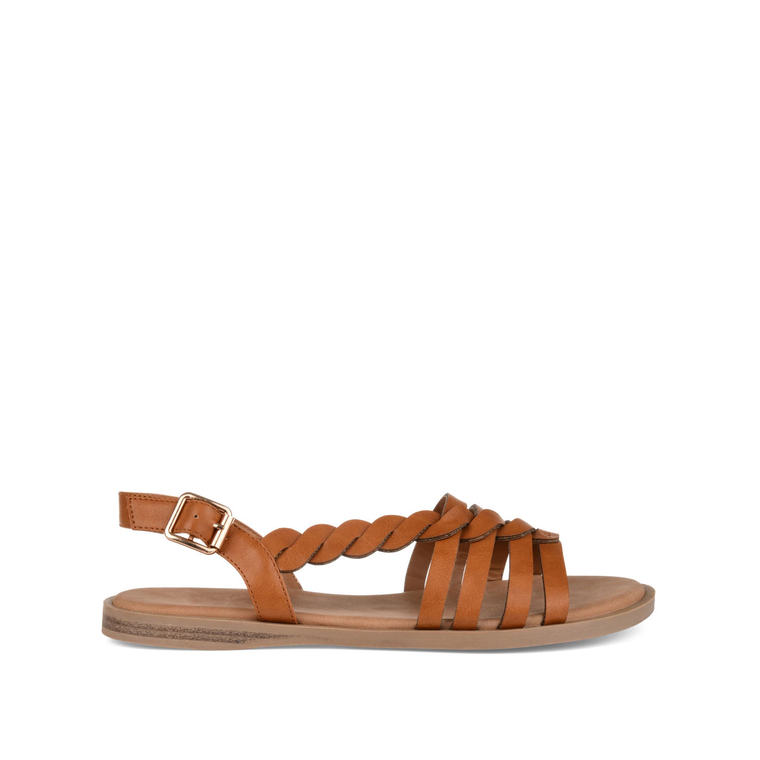 SOLAY MULTI STRAP SANDALS IN VEGAN LEATHER - Tan