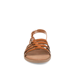 SOLAY MULTI STRAP SANDALS IN VEGAN LEATHER - Tan