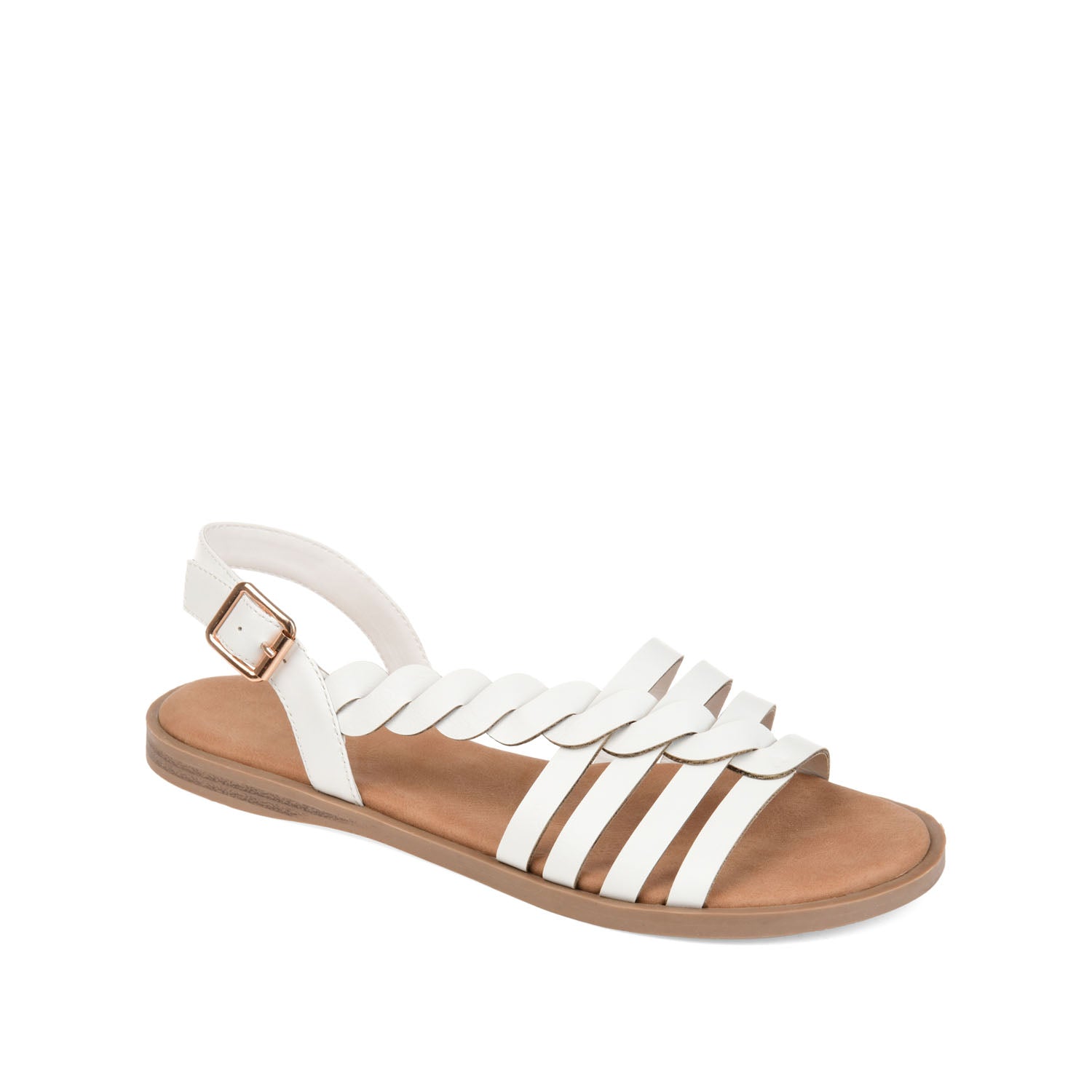 SOLAY MULTI STRAP SANDALS IN VEGAN LEATHER - White