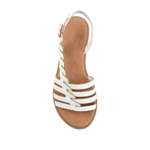 SOLAY MULTI STRAP SANDALS IN VEGAN LEATHER - White