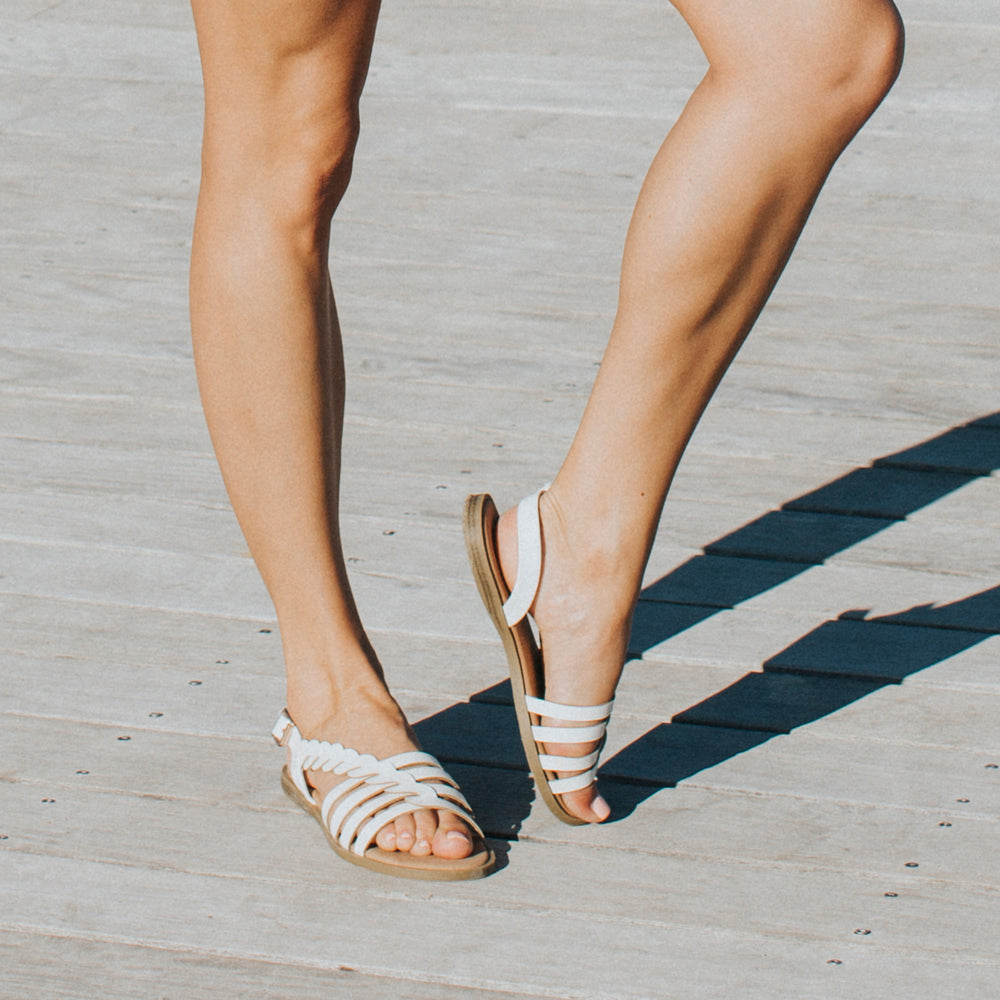 SOLAY MULTI STRAP SANDALS IN FAUX LEATHER