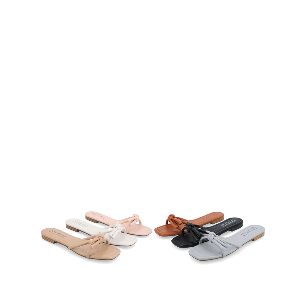 SOMA SLIDE SANDALS IN FAUX LEATHER