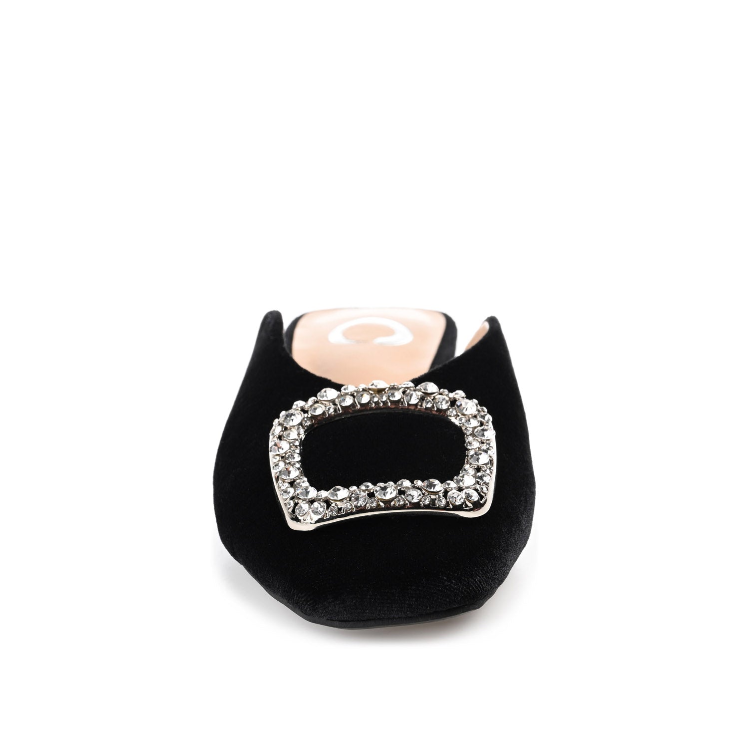 SONNIA DRESSY MULE FLATS IN VELVET - Black