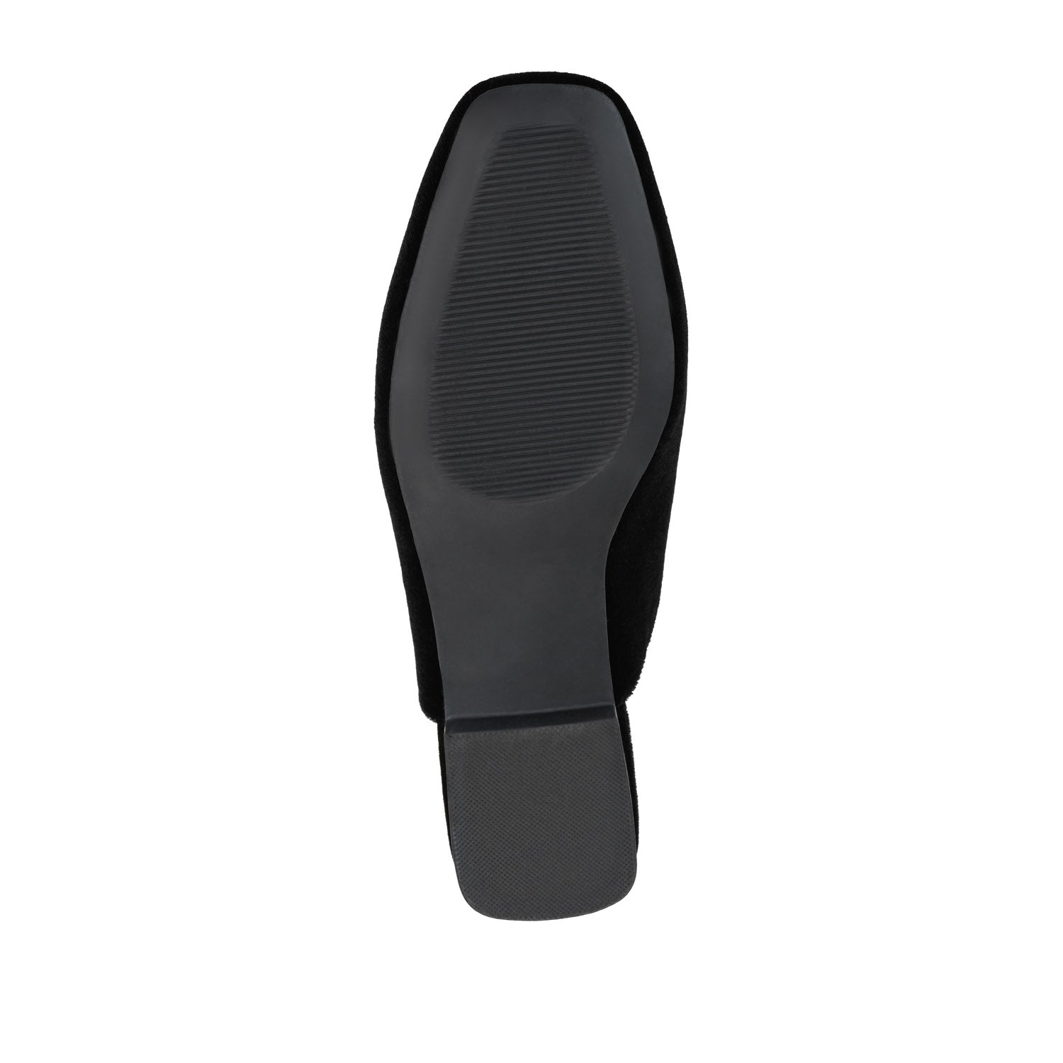 SONNIA DRESSY MULE FLATS IN VELVET - Black