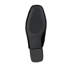 SONNIA DRESSY MULE FLATS IN VELVET - Black