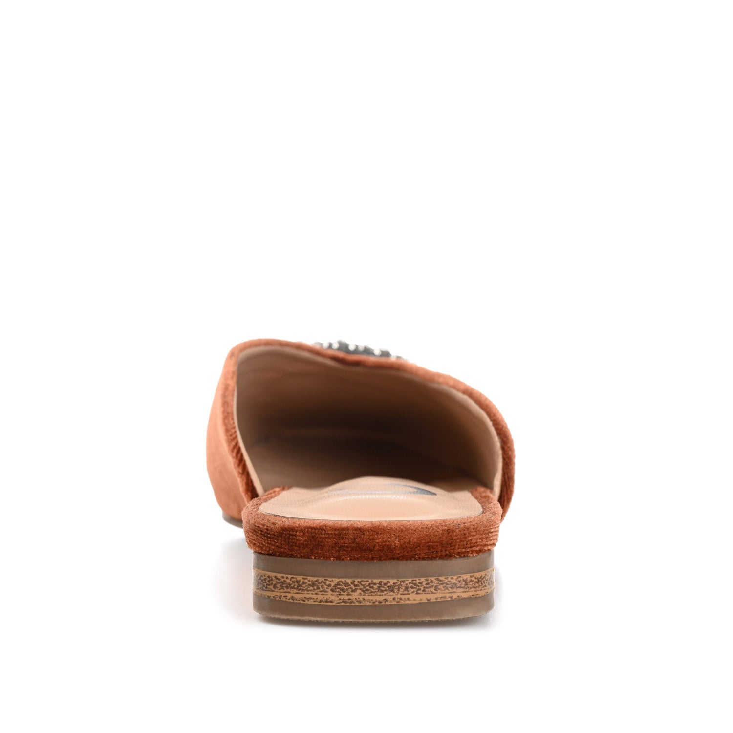 SONNIA DRESSY MULE FLATS IN VELVET - Brown