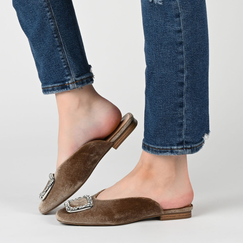 SONNIA DRESSY MULE FLATS IN VELVET