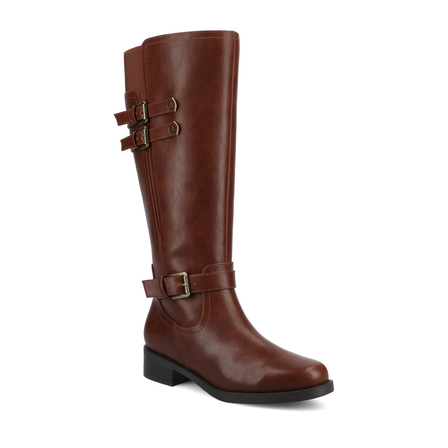 SONNY KNEE HIGH BOOT IN EXTRA WIDE CALF - Cognac
