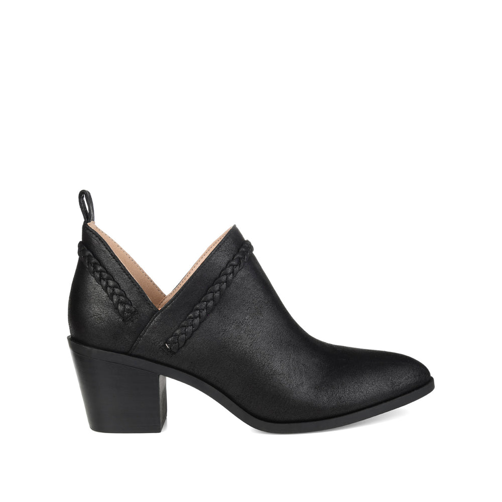 SOPHIE BLOCK HEELED BOOTIES IN FAUX LEATHER