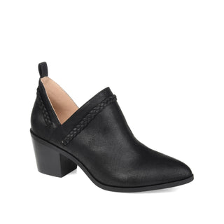 SOPHIE BLOCK HEELED BOOTIES IN FAUX LEATHER