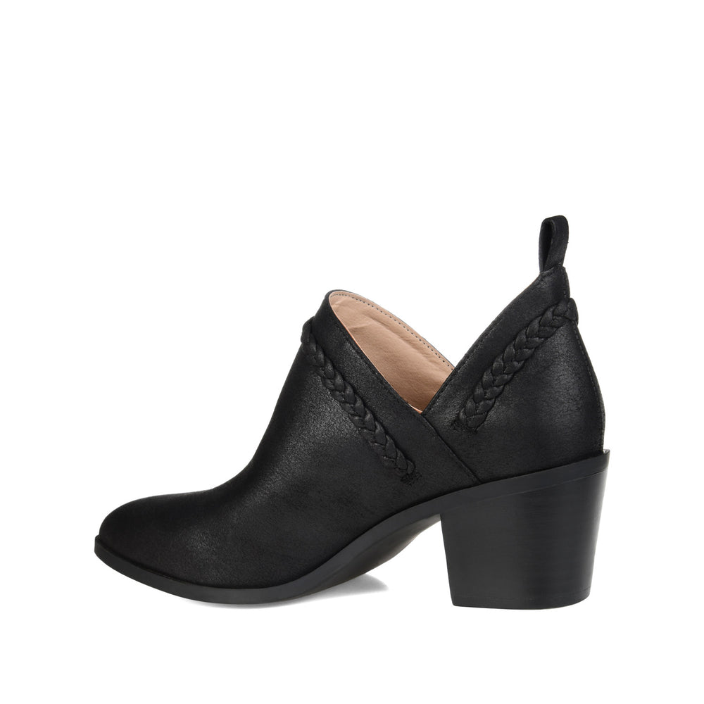 SOPHIE BLOCK HEELED BOOTIES IN FAUX LEATHER