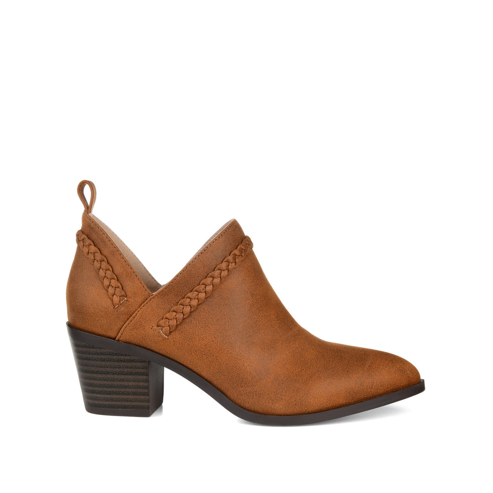 SOPHIE BLOCK HEELED BOOTIES IN FAUX LEATHER