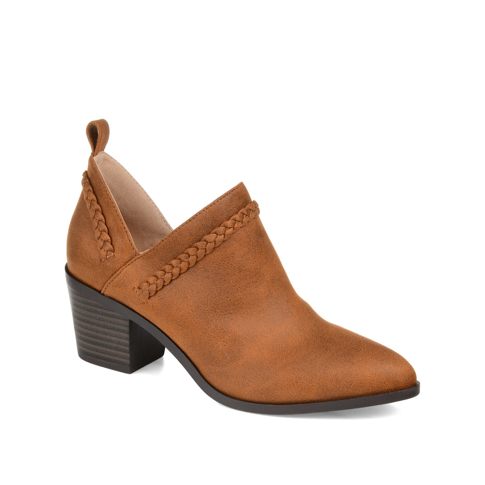 SOPHIE BLOCK HEELED BOOTIES IN FAUX LEATHER