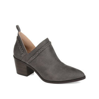 SOPHIE BLOCK HEELED BOOTIES IN FAUX LEATHER