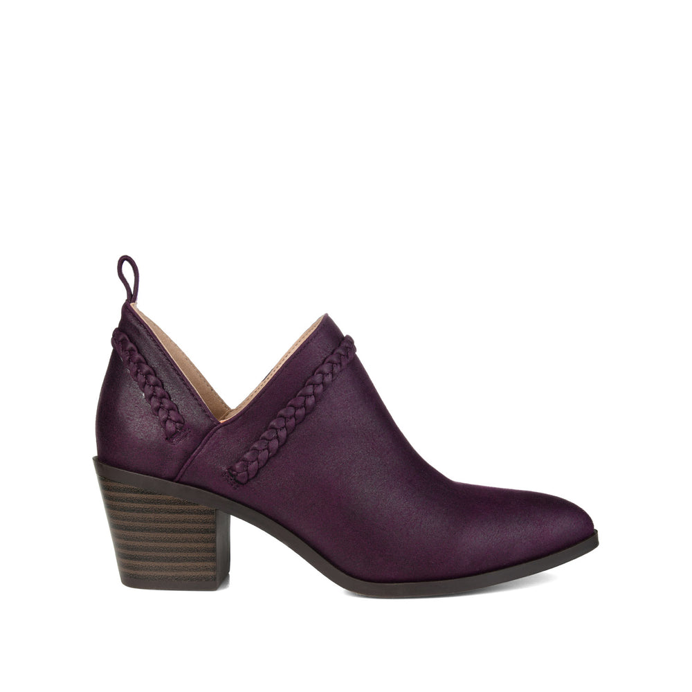 SOPHIE BLOCK HEELED BOOTIES IN FAUX LEATHER