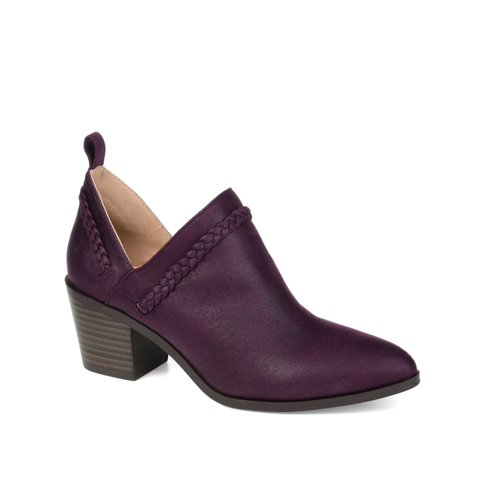 SOPHIE BLOCK HEELED BOOTIES IN FAUX LEATHER