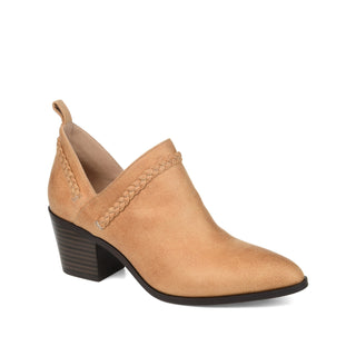 SOPHIE BLOCK HEELED BOOTIES IN FAUX LEATHER