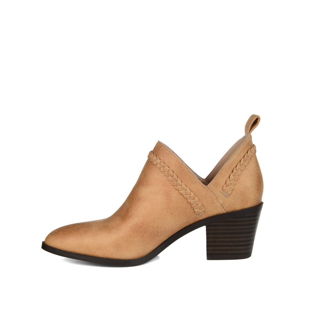 SOPHIE BLOCK HEELED BOOTIES IN FAUX LEATHER