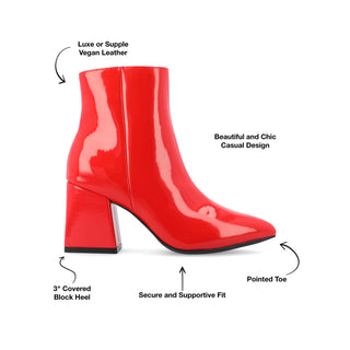 SORREN BLOCK-HEELED BOOTIES IN PATENT