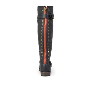SPOKANE RIDING BOOTS IN VEGAN LEATHER - Black