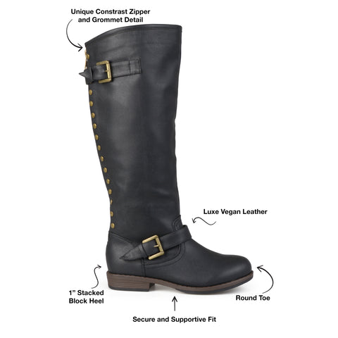Spokane Bootie | Women's Faux Leather Riding Boots | Journee