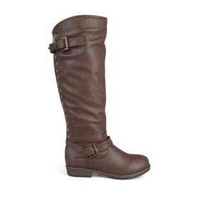 SPOKANE RIDING BOOTS IN VEGAN LEATHER - Brown