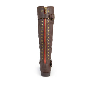 SPOKANE RIDING BOOTS IN VEGAN LEATHER - Brown