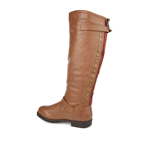 SPOKANE RIDING BOOTS IN VEGAN LEATHER - Chestnut