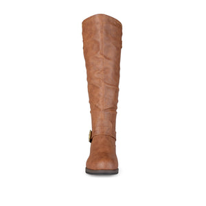 SPOKANE RIDING BOOTS IN VEGAN LEATHER - Chestnut
