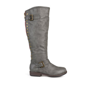 SPOKANE RIDING BOOTS IN WIDE CALF - Dark Grey