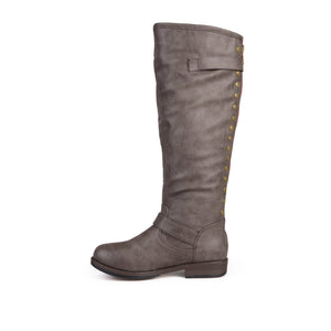 SPOKANE RIDING BOOTS IN VEGAN LEATHER - Taupe
