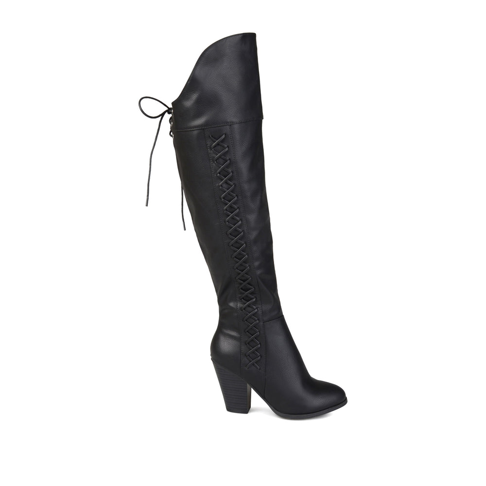 SPRITZ THIGH-HIGH BOOTS IN FAUX LEATHER