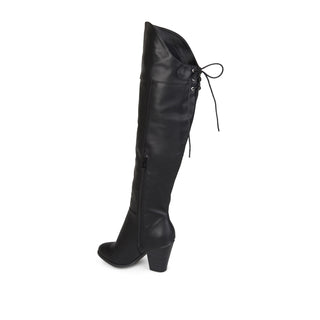 SPRITZ THIGH-HIGH BOOTS IN FAUX LEATHER