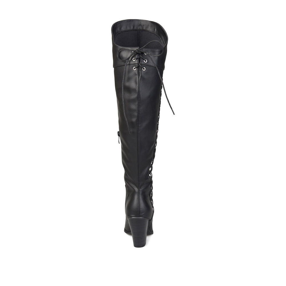 SPRITZ THIGH-HIGH BOOTS IN FAUX LEATHER