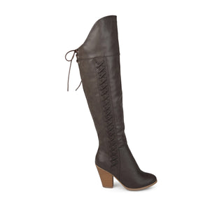 SPRITZ FAUX LEATHER BOOTS IN WIDE CALF