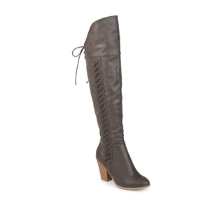 SPRITZ THIGH-HIGH BOOTS IN FAUX LEATHER