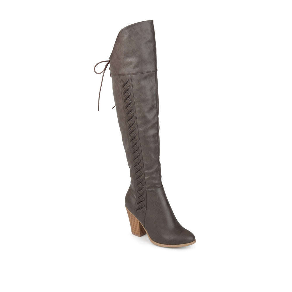 SPRITZ FAUX LEATHER BOOTS IN WIDE CALF