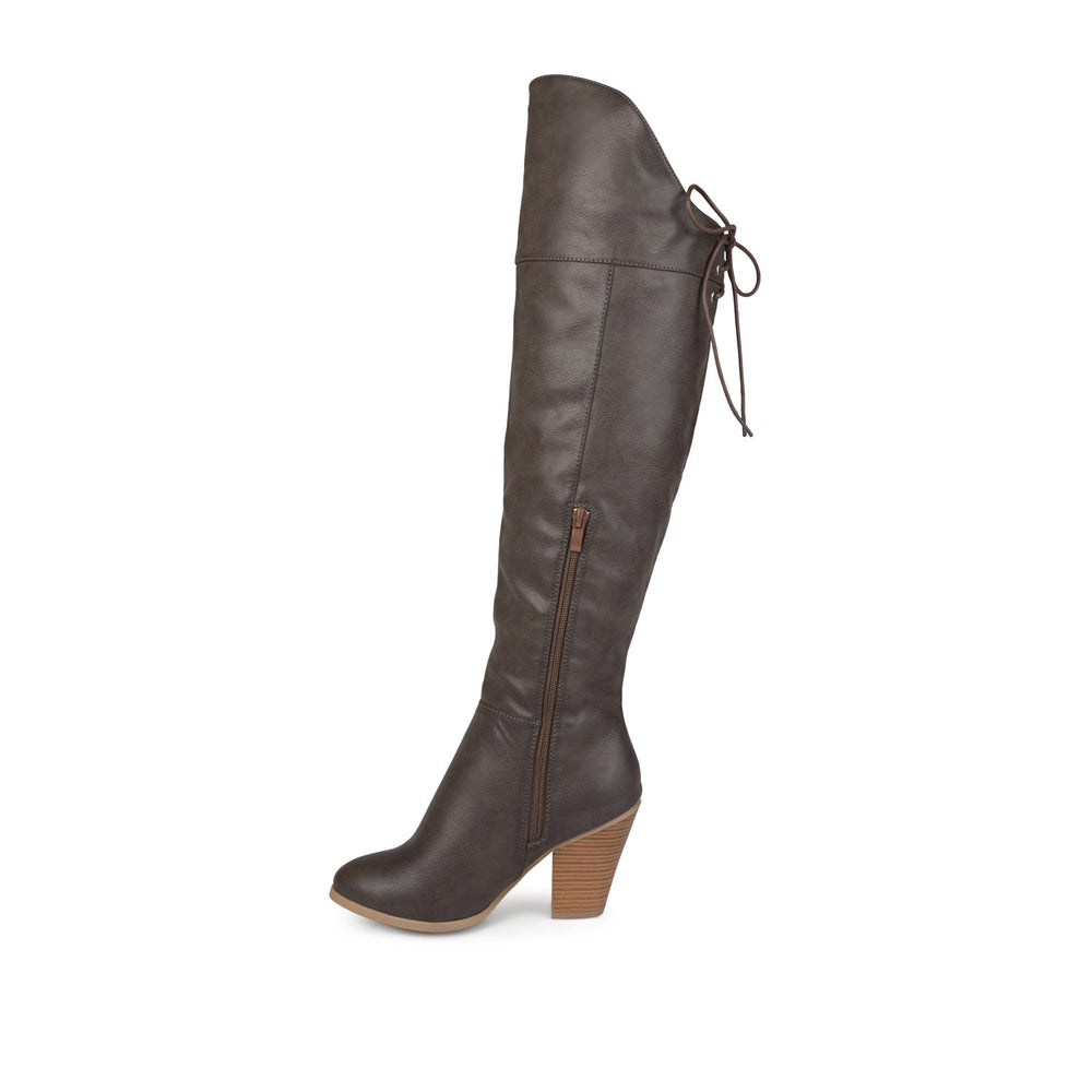 SPRITZ FAUX SUEDE BOOTS IN WIDE CALF