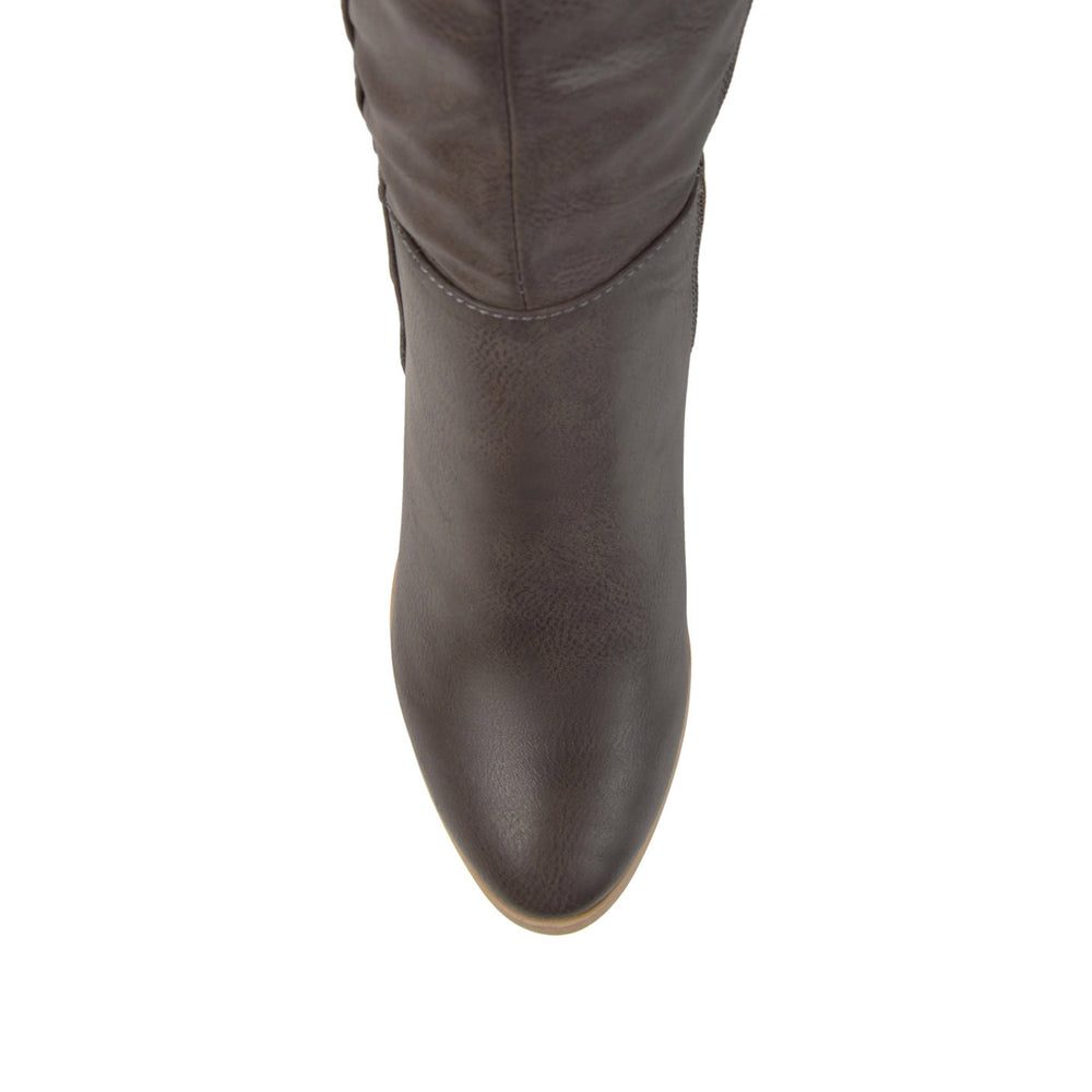 SPRITZ FAUX LEATHER BOOTS IN WIDE CALF