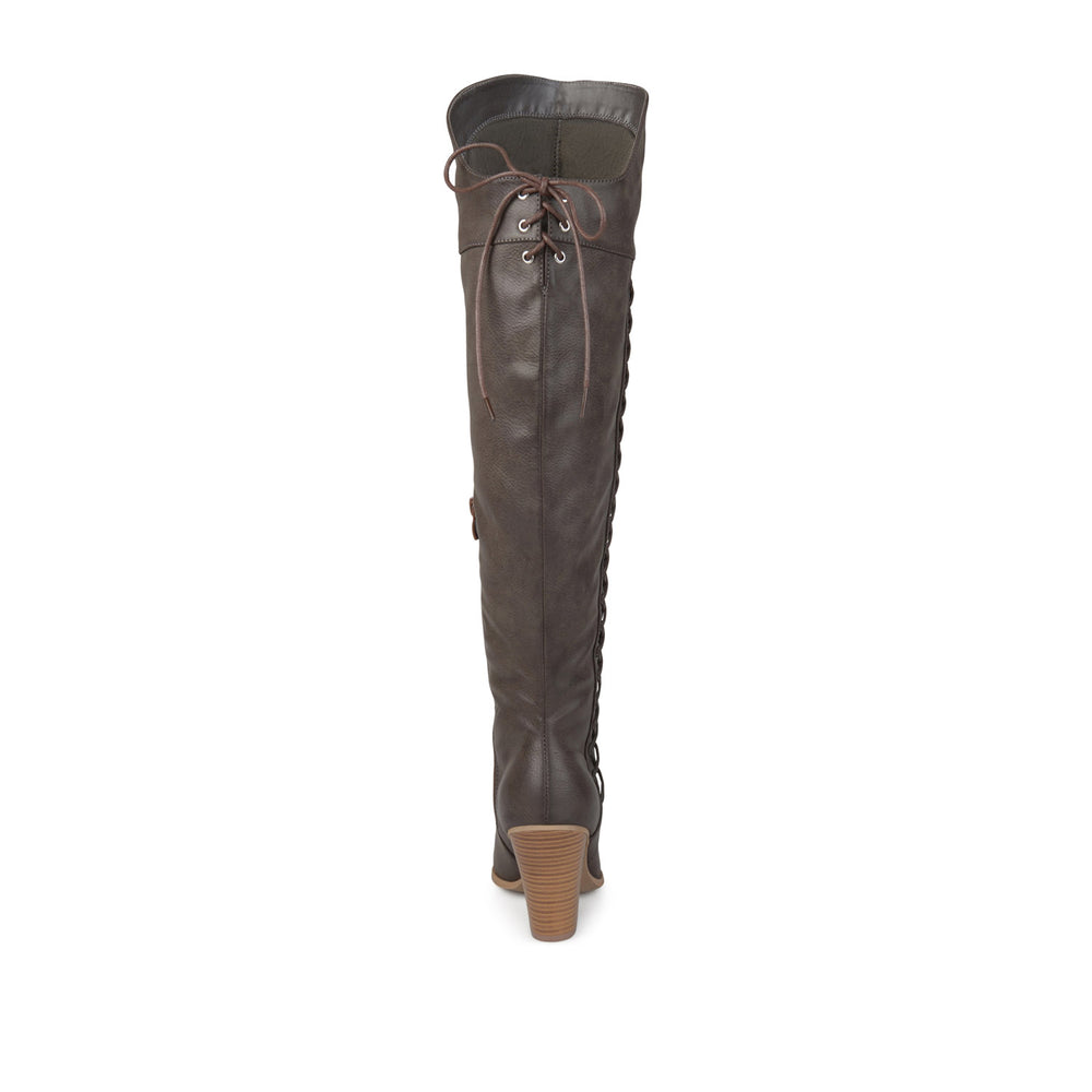 SPRITZ THIGH-HIGH BOOTS IN FAUX LEATHER