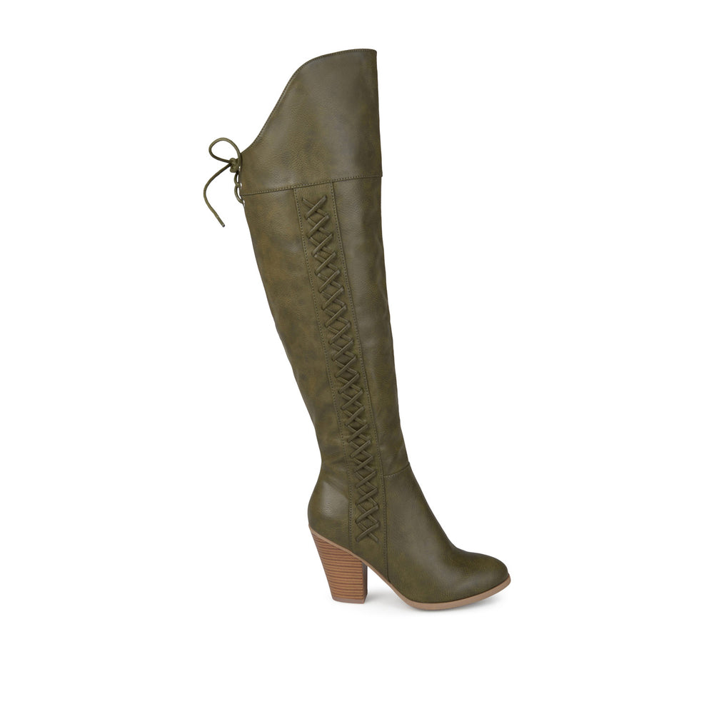 SPRITZ THIGH-HIGH BOOTS IN FAUX LEATHER