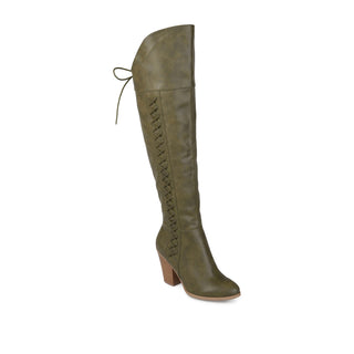 SPRITZ FAUX LEATHER BOOTS IN WIDE CALF