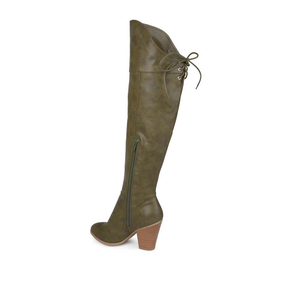 SPRITZ THIGH-HIGH BOOTS IN FAUX LEATHER