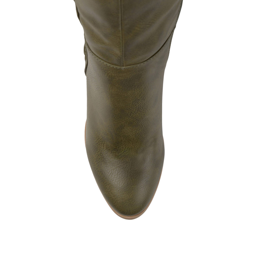 SPRITZ FAUX LEATHER BOOTS IN WIDE CALF