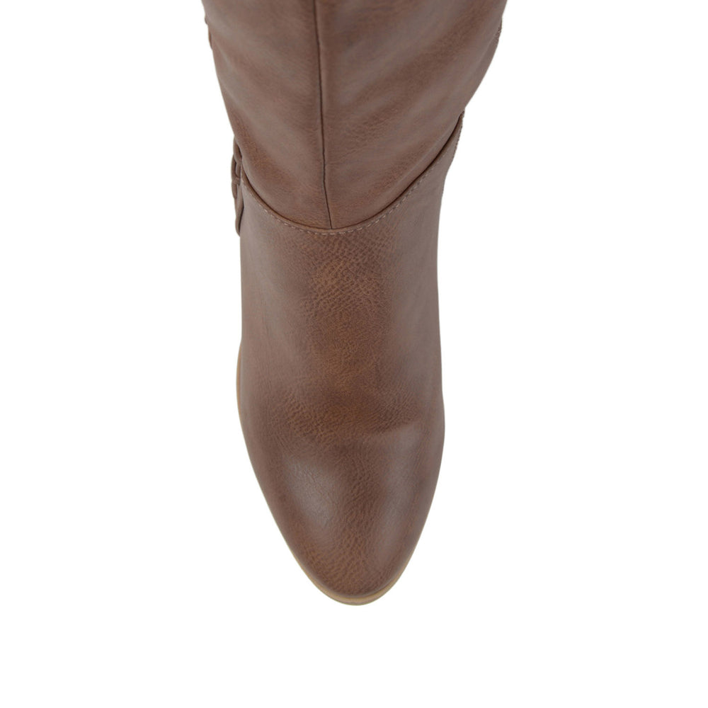 SPRITZ FAUX LEATHER BOOTS IN WIDE CALF