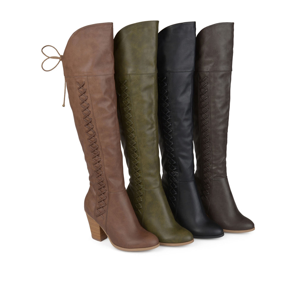 SPRITZ FAUX SUEDE BOOTS IN WIDE CALF