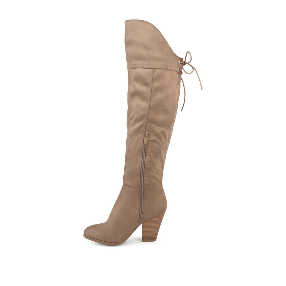 SPRITZ FAUX SUEDE BOOTS IN WIDE CALF