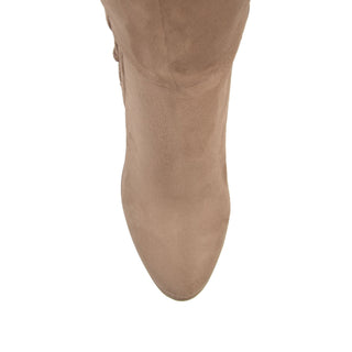 SPRITZ FAUX SUEDE BOOTS IN WIDE CALF